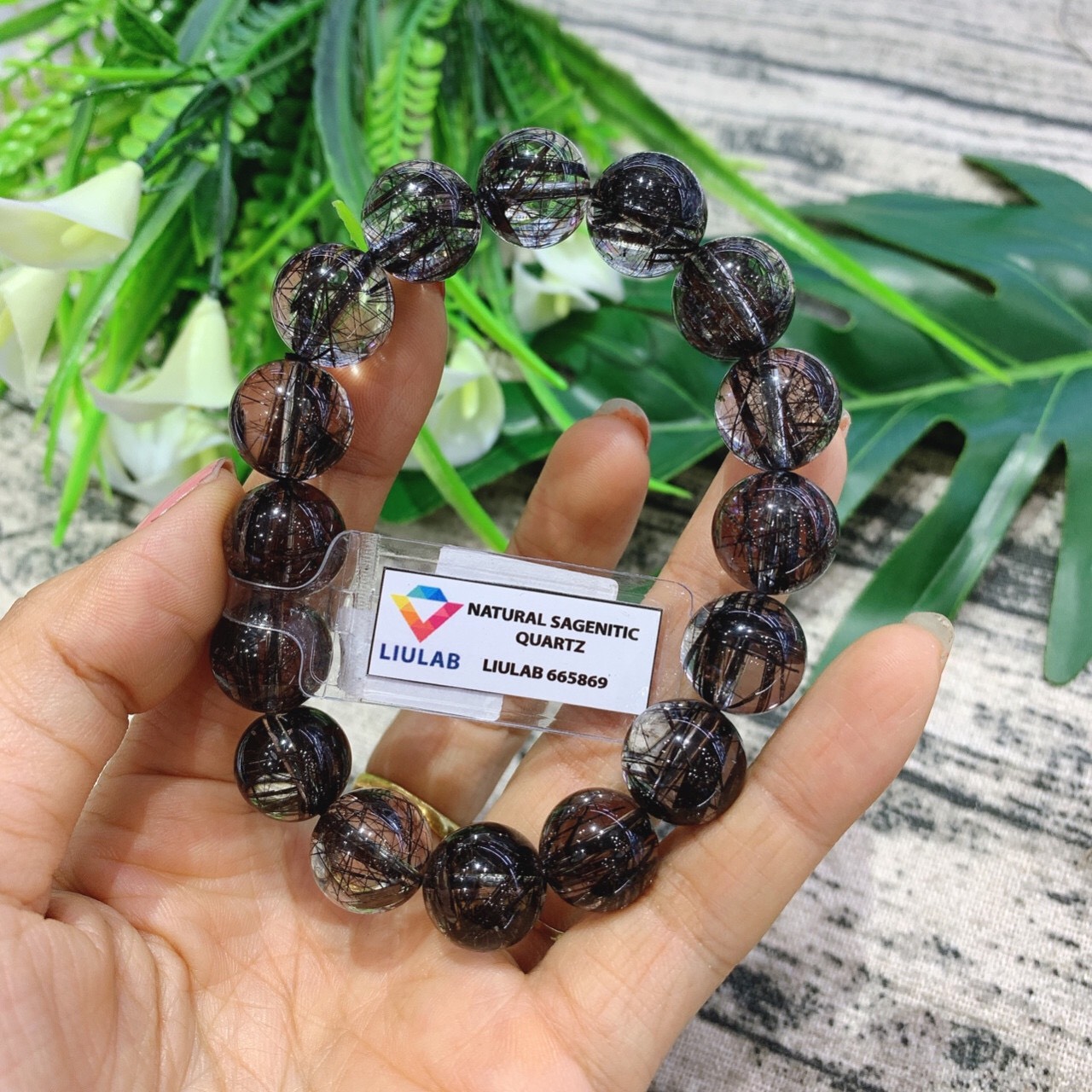 Vòng thạch anh tóc đen cao cấp
