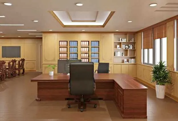 Phong thủy phòng làm việc màu xanh dương