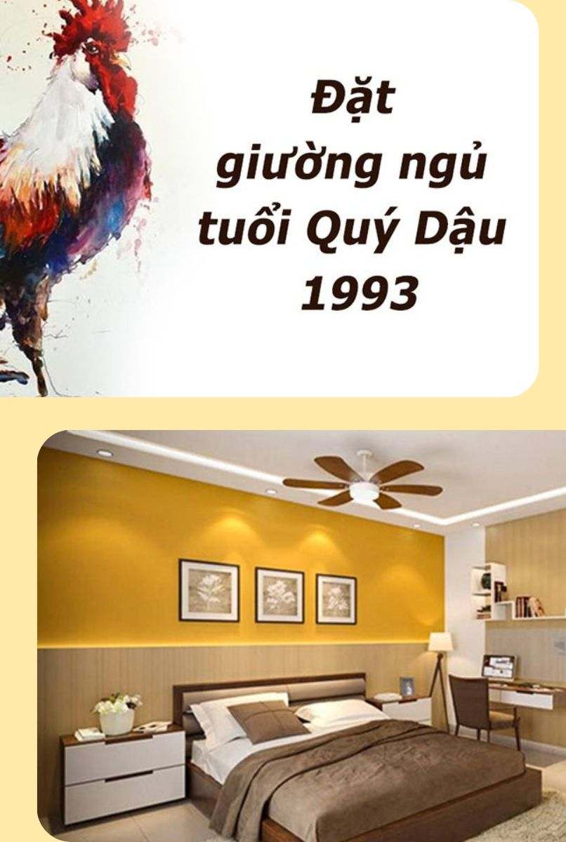 Phòng ngủ màu ghi hợp tuổi Quý Dậu
