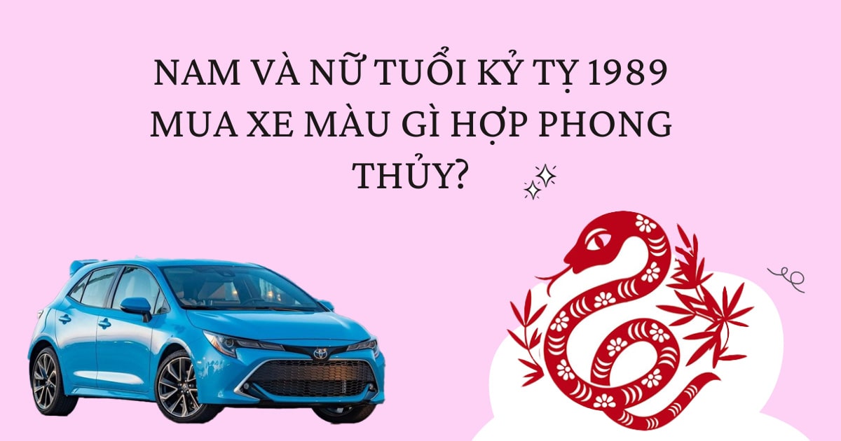 Màu xe hợp tuổi Kỷ Tỵ 1989 năm 2025