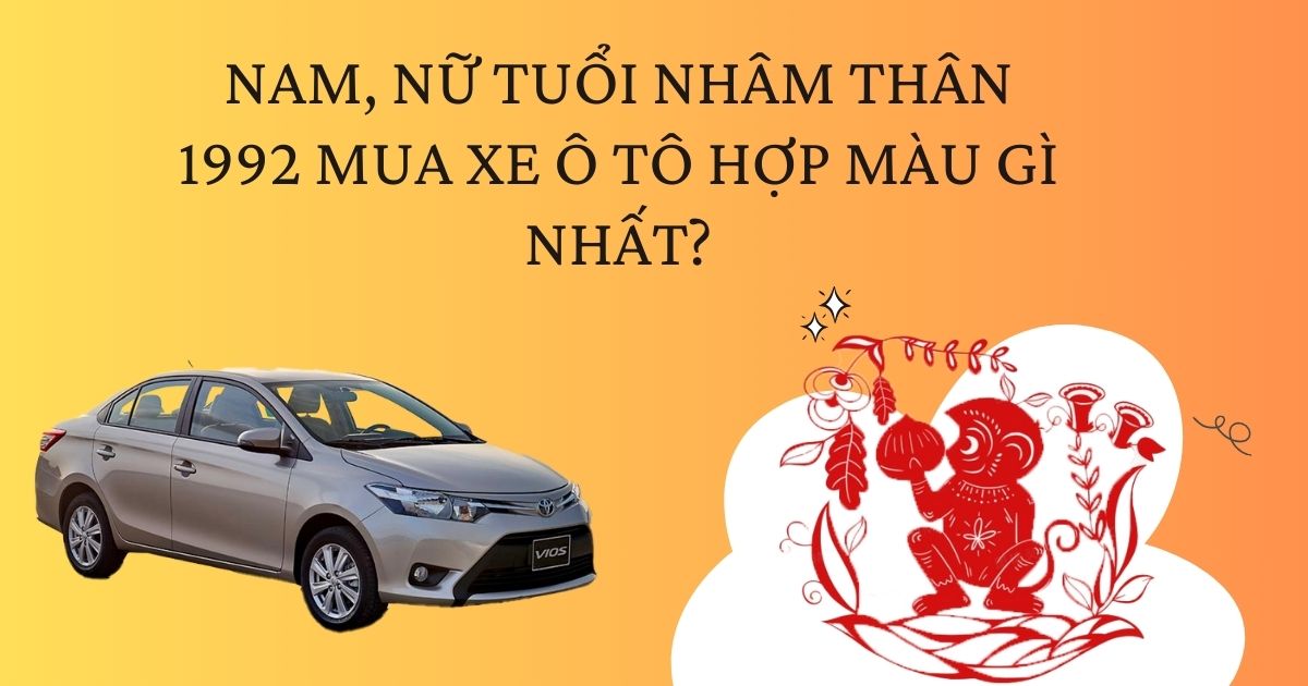 Tuổi Nhâm Thân 1992 chọn xe màu gì?