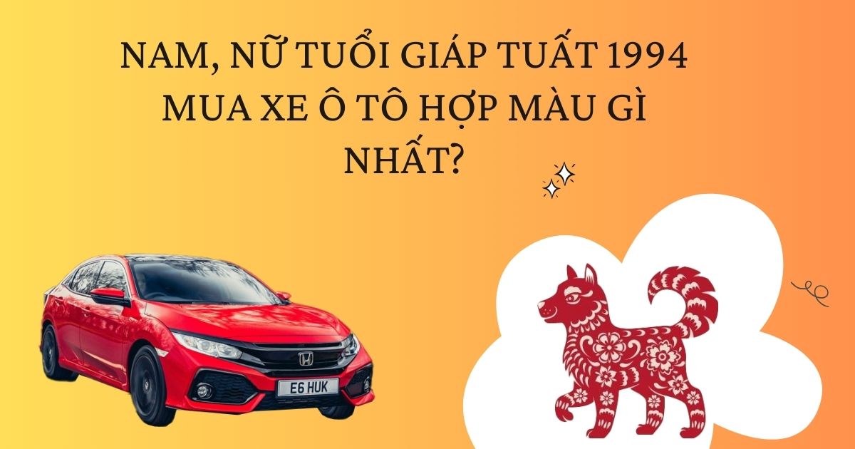 Xe màu đỏ hợp tuổi Giáp Tuất 1994