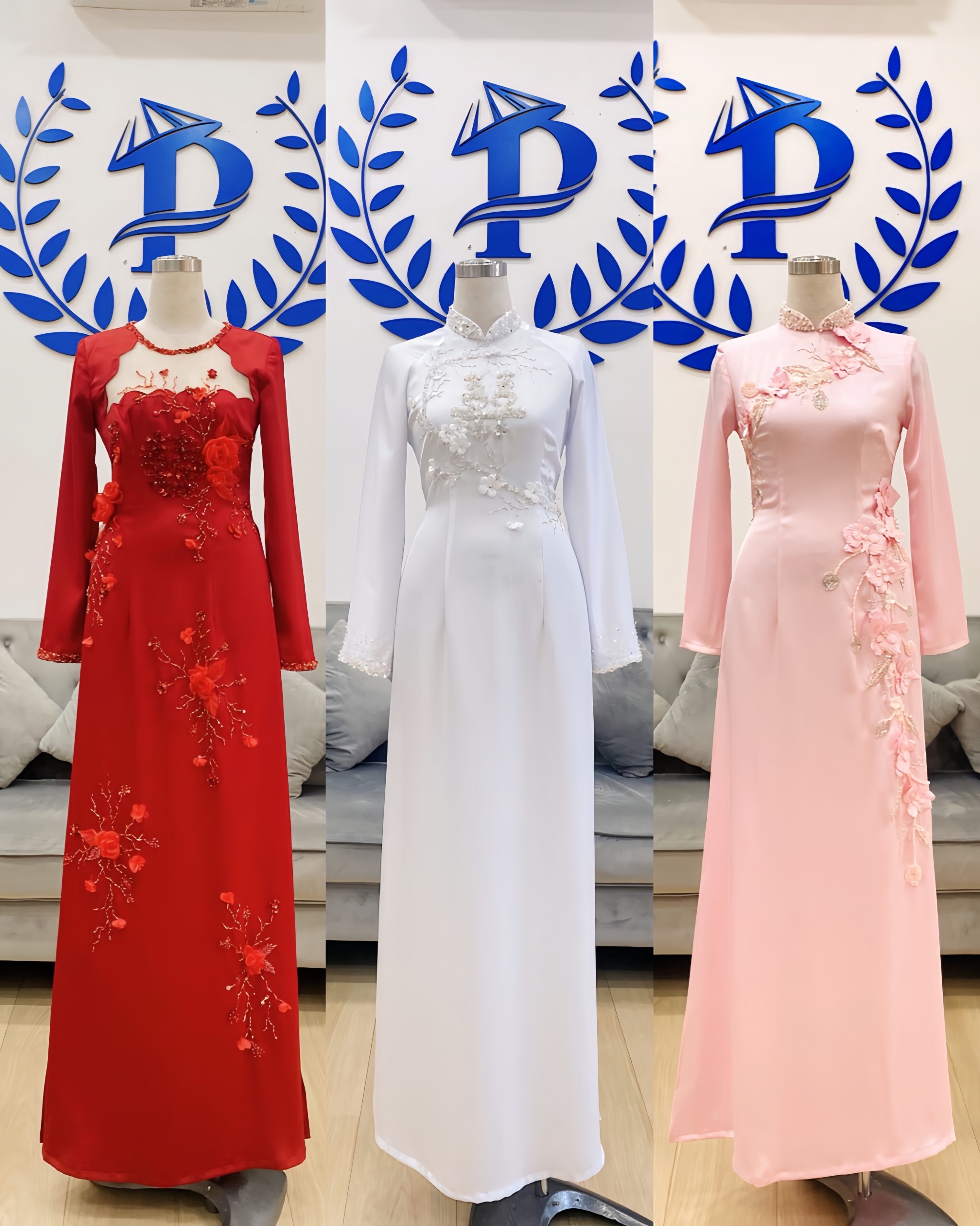 Áo dài cưới màu trắng hợp mệnh Thủy