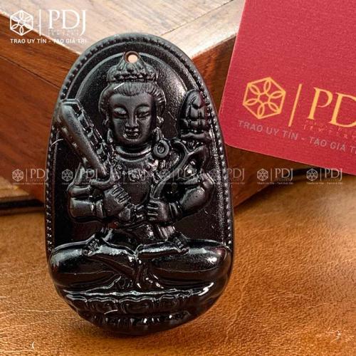 Mặt dây chuyền đá đen tự nhiên