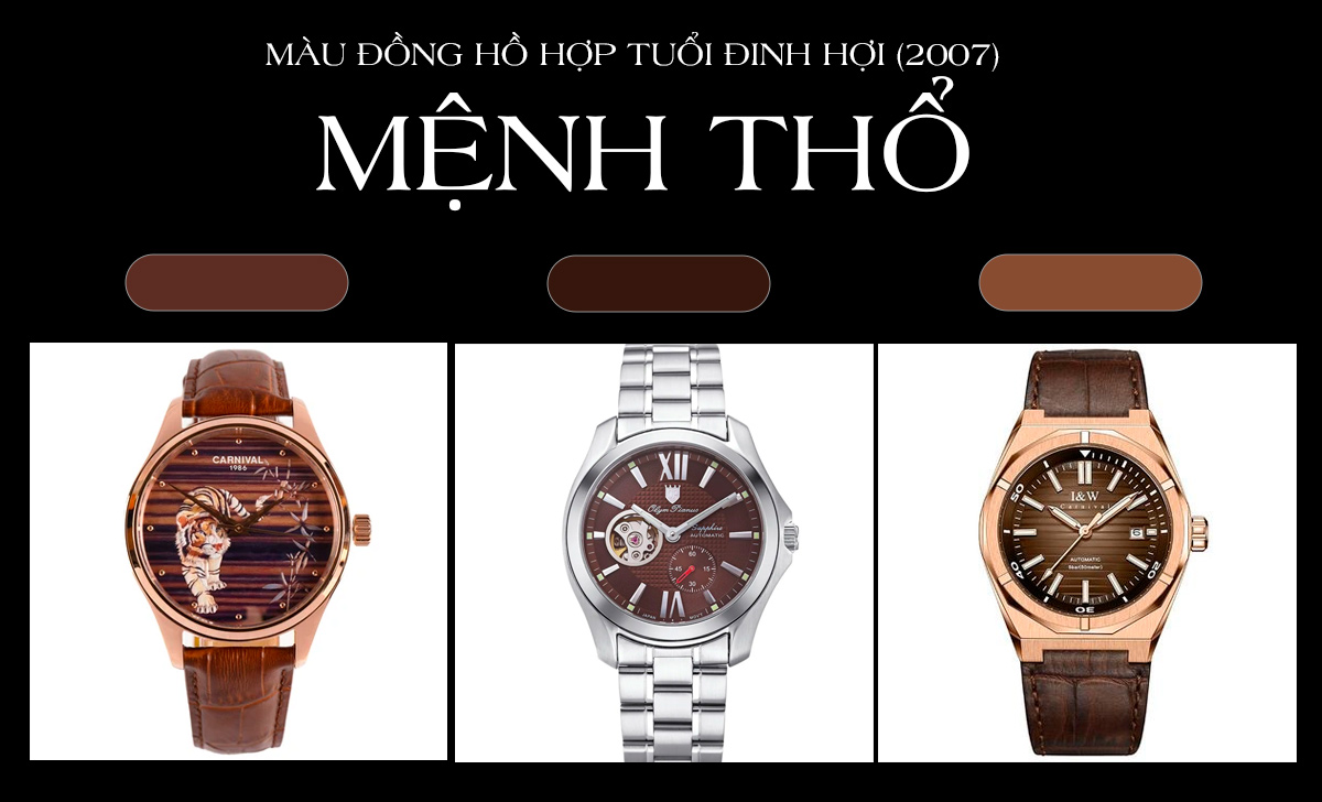 Mẫu đồng hồ hợp tuổi Đinh Hợi