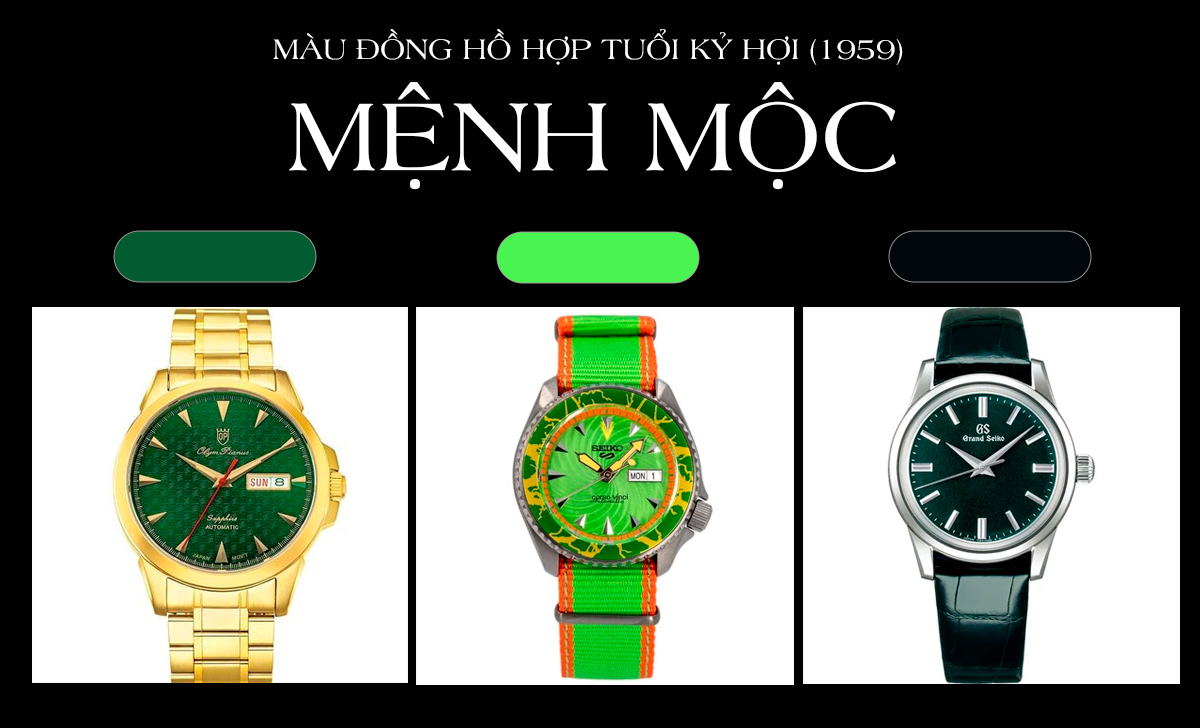 Mẫu đồng hồ hợp tuổi Kỷ Hợi