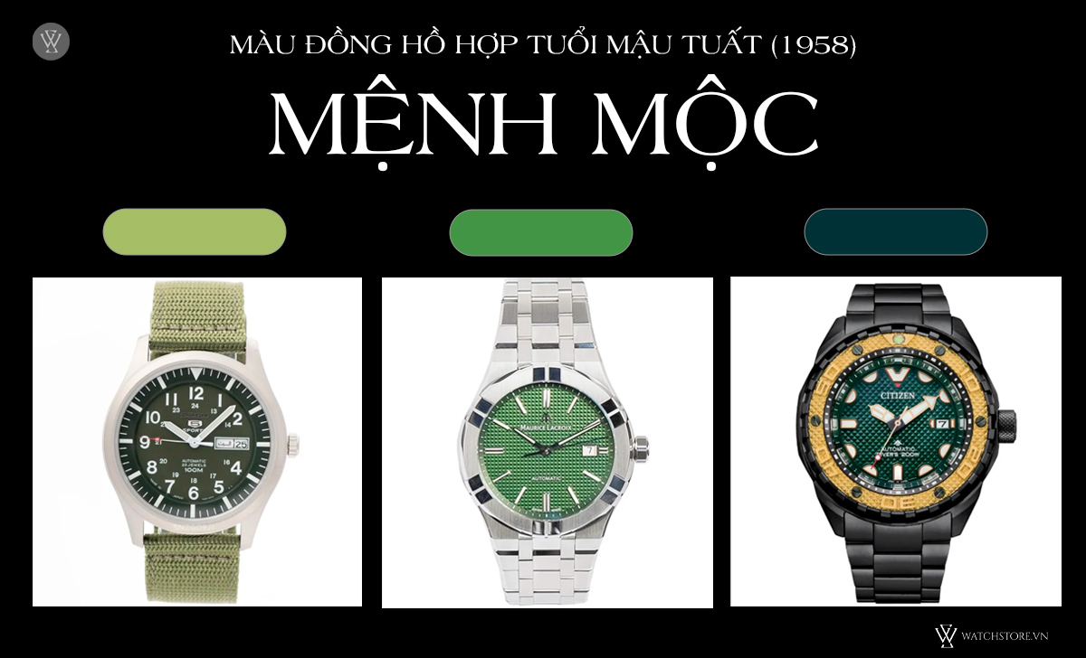 Đồng hồ màu cam cho tuổi Giáp Tuất