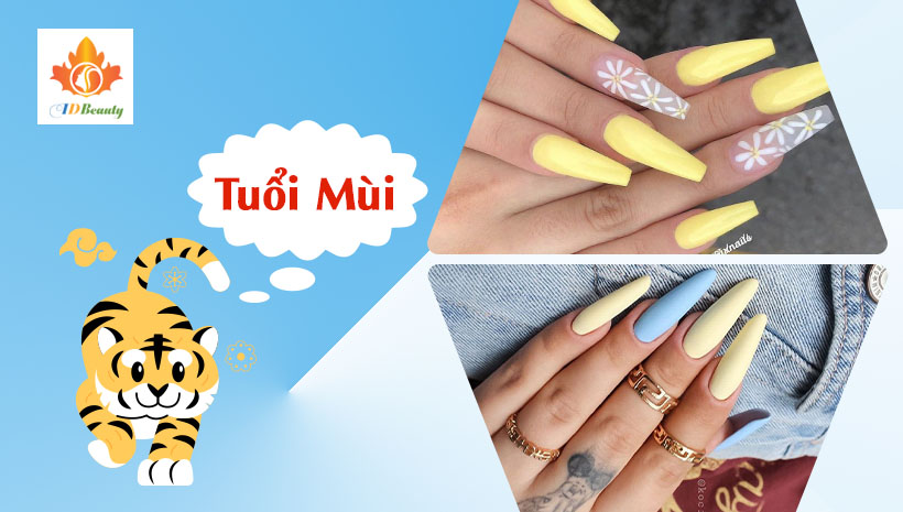 Mẫu móng tay hợp phong thủy cho nữ Nhâm Thân