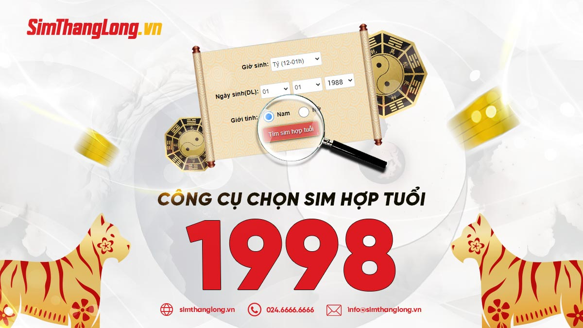 Sim màu đỏ cho người sinh năm 1998