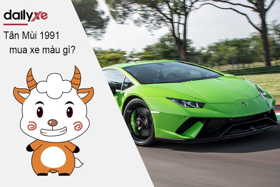 Xe màu xanh lá khắc tuổi Tân Mùi