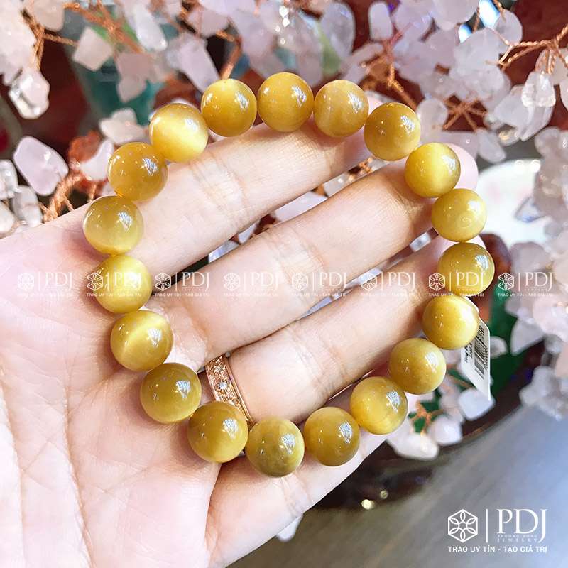 Vòng tay đá mắt hổ vàng