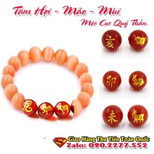 Vòng tay phong thủy màu cam
