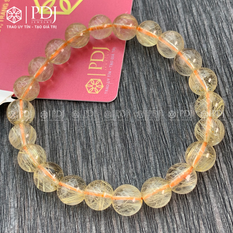 Vòng tay thạch anh tóc vàng cao cấp